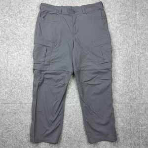 REI Co-Op Pants‎ Mens 38x30 Gray Sahara Convertible Cargo Outdoor Hiking Camping